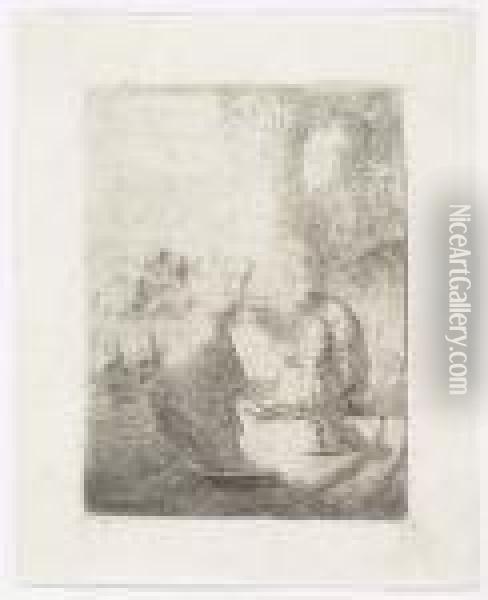 Christ Disputing With The Doctors: Small Plate<</b> Oil Painting - Rembrandt Van Rijn