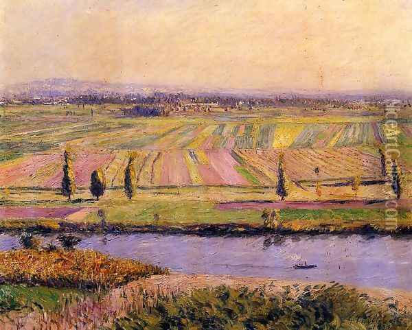 The Gennevilliers Plain Seen From The Slopes Of Argenteuil Oil Painting - Gustave Caillebotte