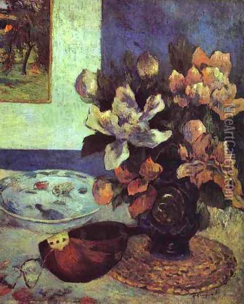 Still Life with a Mandolin Oil Painting - Paul Gauguin