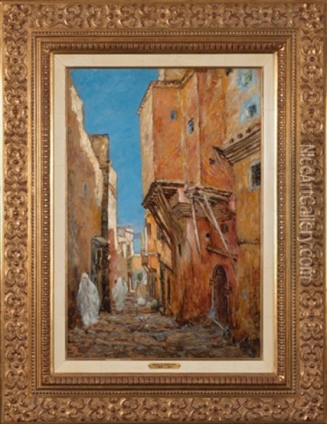 Femmes Dans La Ruelle A Alger Oil Painting - Henry d' Estienne