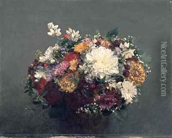 Flowers Oil Painting - Theodore Fantin-Latour