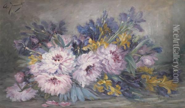 Composition Florale Oil Painting - Clemence Jonnaert
