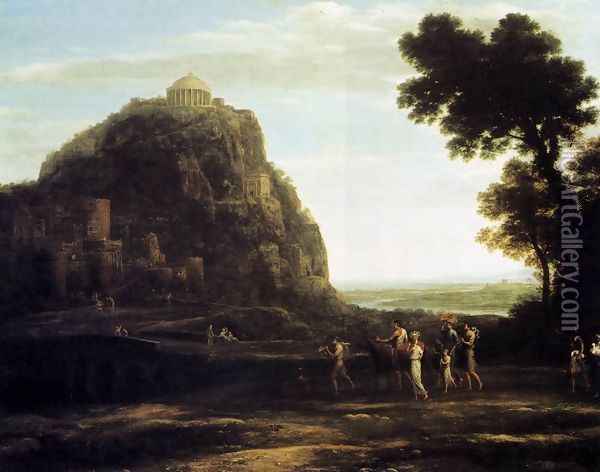 View of Delphi 1672 Oil Painting - Claude Lorrain (Gellee)