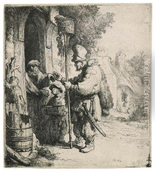 The Rat Catcher Oil Painting - Rembrandt Van Rijn