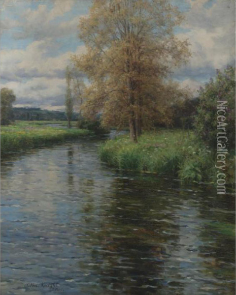 At The Water's Edge Oil Painting - Louis Aston Knight