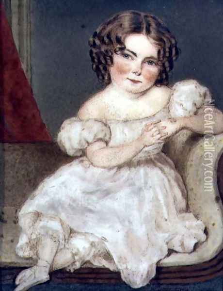 Augusta FitzHerbert, 1833 Oil Painting - William the Elder Corden