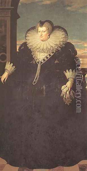 Marie des Médici, Queen of France 1617 Oil Painting - Frans Pourbus the younger