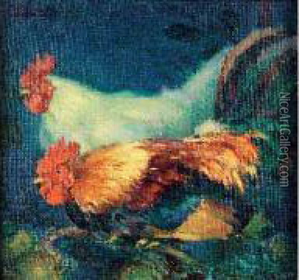 Le Coq Oil Painting - Federico Beltran-Masses