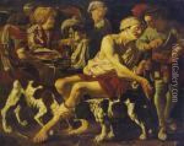 Lazarus And The Rich Man Oil Painting - Hendrick Terbrugghen