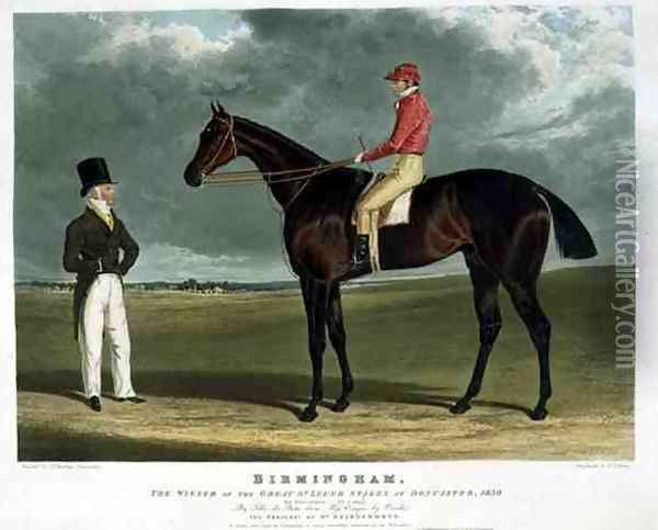 'Birmingham', the Winner of the Great St. Leger Stakes at Doncaster, 1830 Oil Painting - John Frederick Herring Snr