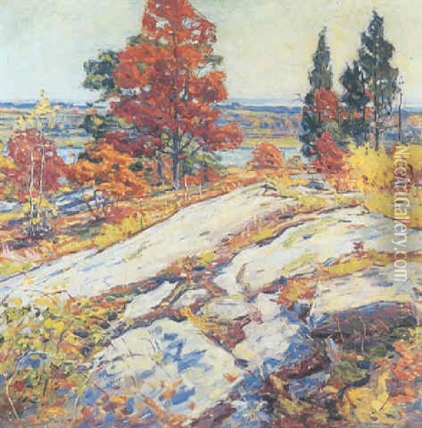 Autumn By The Sea Oil Painting - Frank Townsend Hutchens