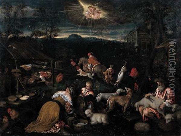 La Primavera Oil Painting - Jacopo Bassano (Jacopo da Ponte)