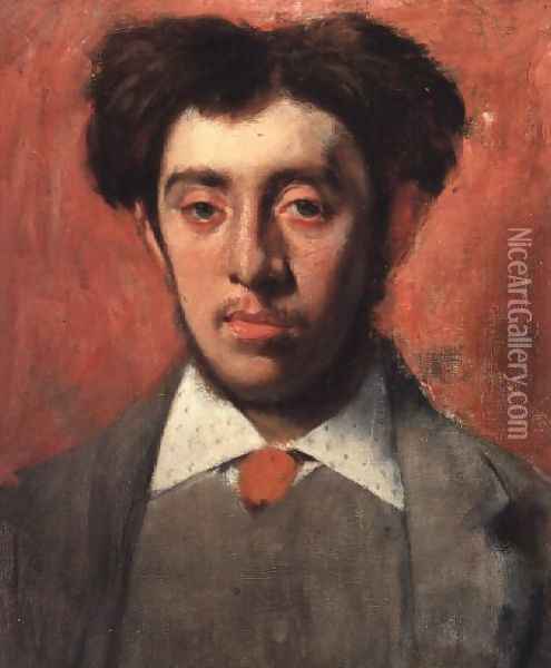 Portrait of Albert Melida Oil Painting - Edgar Degas
