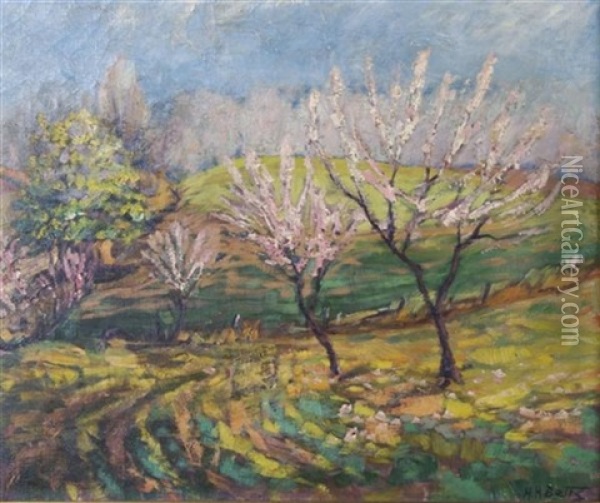 Spring Landscape Oil Painting - Harold Harrington Betts