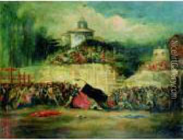 Scene De Tauromachie Oil Painting - Francisco De Goya y Lucientes
