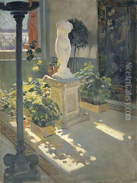 Venus in Atrium 1908 or 1910 Oil Painting - William DeLeftwich Dodge