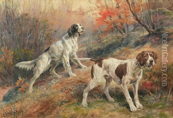 Setter And Pointer Oil Painting - Edmund Henry Osthaus