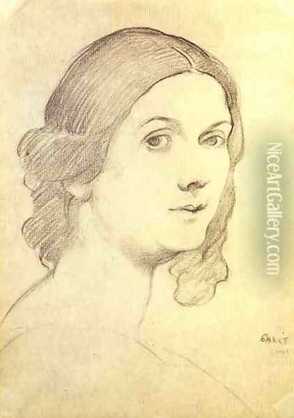 Portrait of Isadora Duncan (1877-1927), 1908 Oil Painting - Leon Samoilovitch Bakst