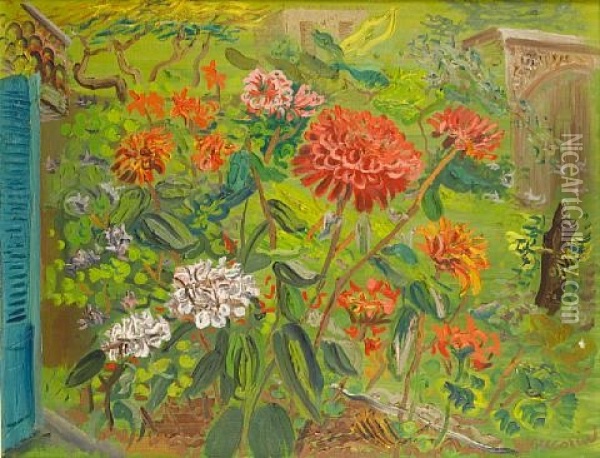 My Garden Oil Painting - Boris Dmitrievich Grigoriev