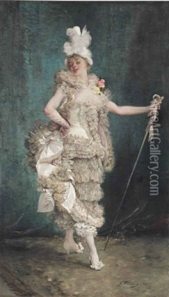 Frou Frou Oil Painting - Georges Jules Victor Clairin