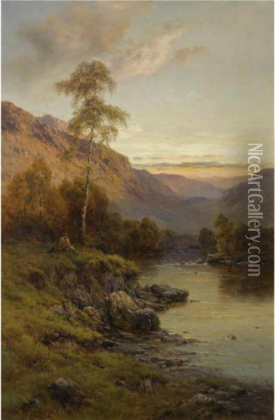 The River Tay Oil Painting - Alfred de Breanski