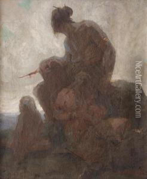 Scene Mythologique Oil Painting - Henry Martin