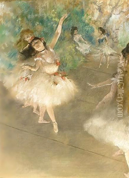 Danseuses 2 Oil Painting - Edgar Degas