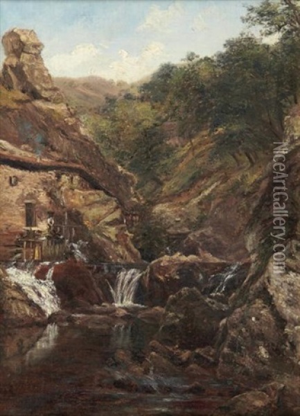 Moulin De Haute-montagne Oil Painting - Andre Giroux