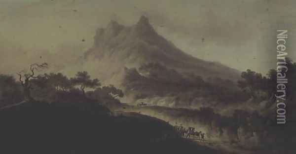 Mount Etna, Sicily Oil Painting - Frederick Calvert