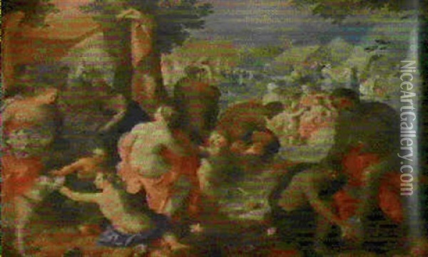 Sosta Nell'esodo Oil Painting - Hans Rottenhammer the Elder