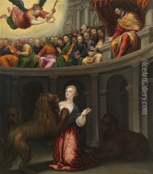 Das Martyrium Einer Heiligen Oil Painting - Alessandro Maganza