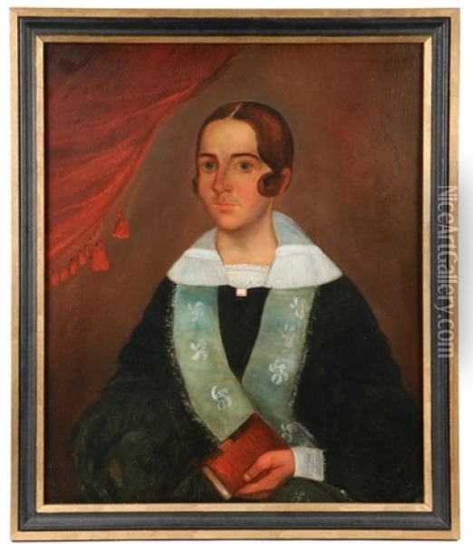 Mrs. Ch. Hall Oil Painting - William Otis Bemis