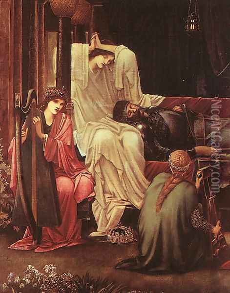 The Last Sleep of Arthur in Avalon Oil Painting - Sir Edward Coley Burne-Jones