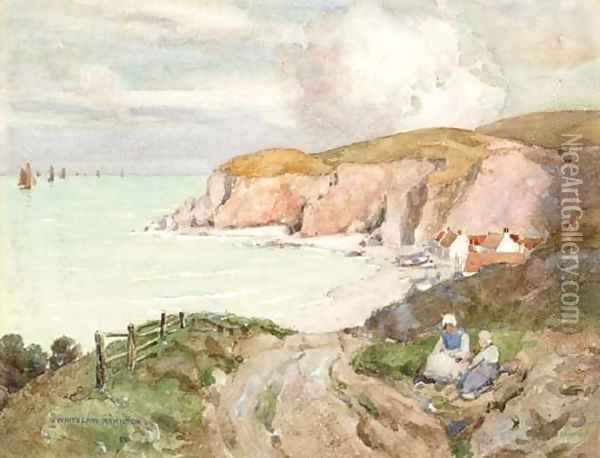 A fishing village Oil Painting - James Whitelaw Hamilton