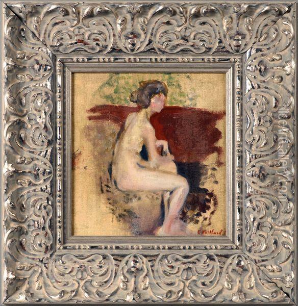 Nu Assis Oil Painting - Jean-Edouard Vuillard