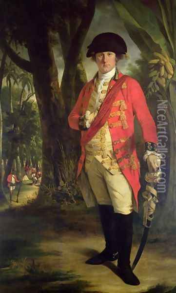 Portrait of Major General Horton Briscoe 1741-1802 The Meritorious Officer Oil Painting - Tilly Kettle