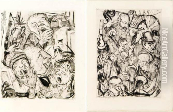Gesichter (h.81; 84; 88-90; 105; 108; And 126-137) Oil Painting - Max Beckmann
