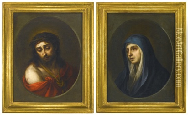 Ecce Homo Et Mater Dolorosa (pair) Oil Painting - Bartolome Esteban Murillo