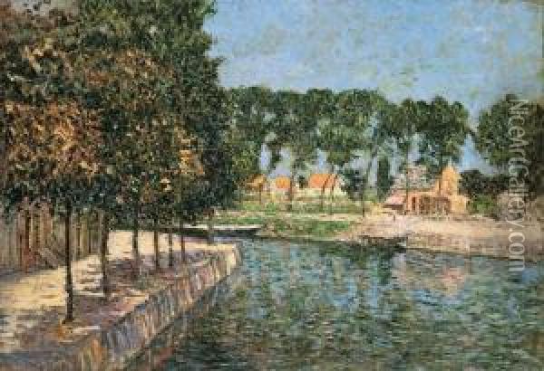 Hollandischer Kanal Oil Painting - Bertha Schrader