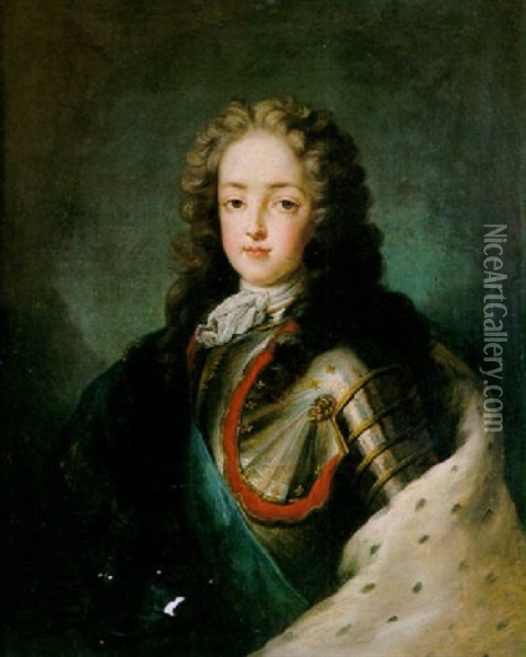 Portrait De Louis Xv Jeune Oil Painting - Jean-Baptiste van Loo