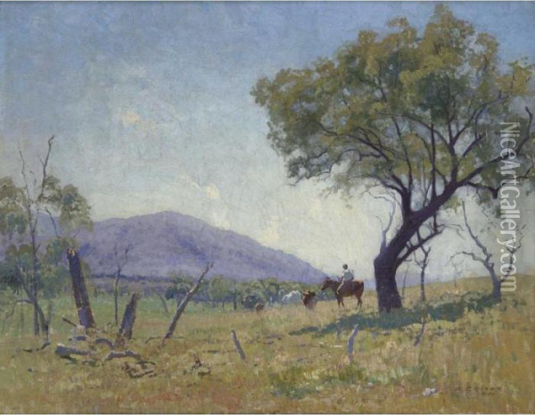 Mingoola Valley Oil Painting - Elioth Gruner