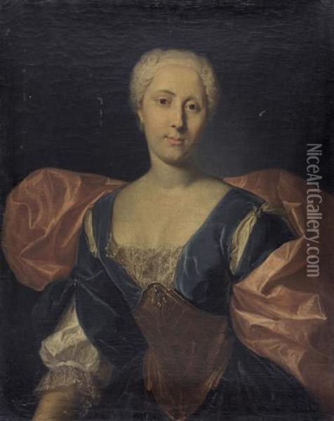 Bildnis Der Susanna Elisabetha Lupicki Oil Painting - Johann Rudolf Huber