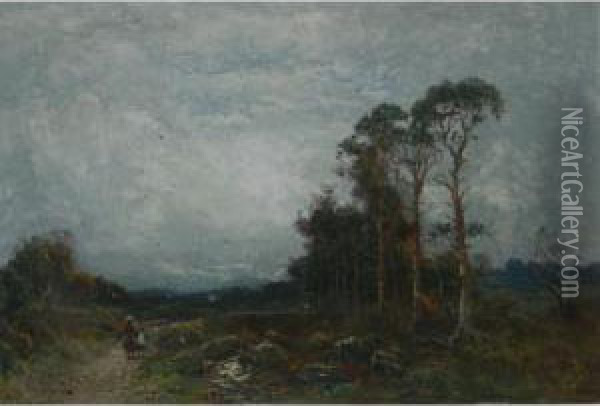 A Country Scene Oil Painting - William Manners