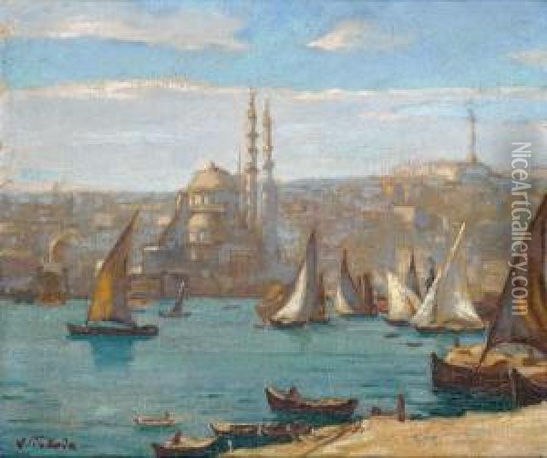 Istanbul Oil Painting - Vaclav Prihoda