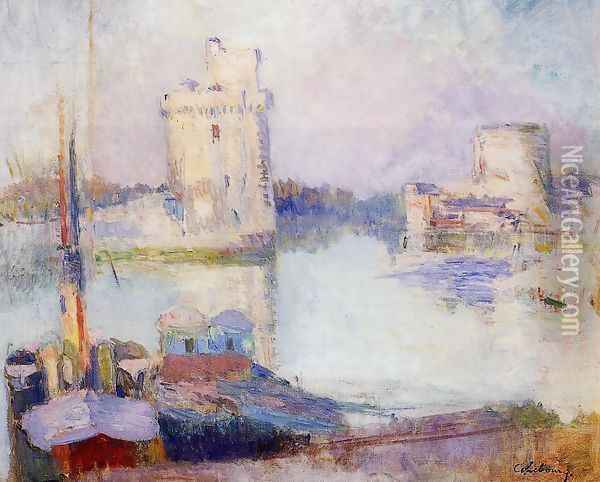 La Rochelle, the Port Oil Painting - Albert Lebourg