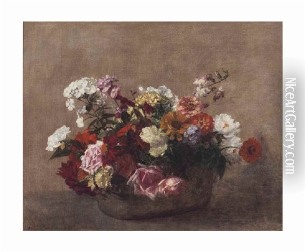 Nature Morte Avec Fleurs Oil Painting - Victoria Dubourg Fantin-Latour