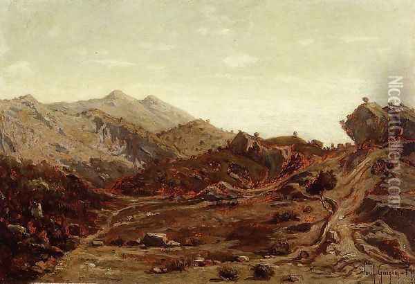 The Hills of Saint-Loup Oil Painting - Paul-Camille Guigou
