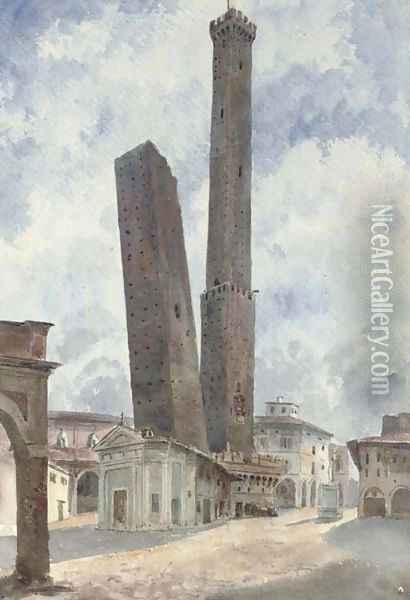 View of Bologna Oil Painting - Harriet Cheney