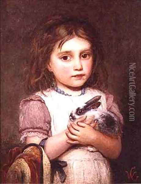 The Pet Rabbit Oil Painting - William Hippon Gadsby
