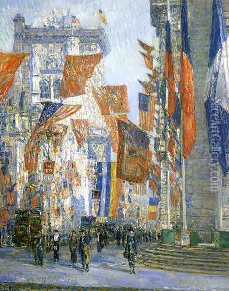 Avenue of the Allies Oil Painting - Childe Hassam